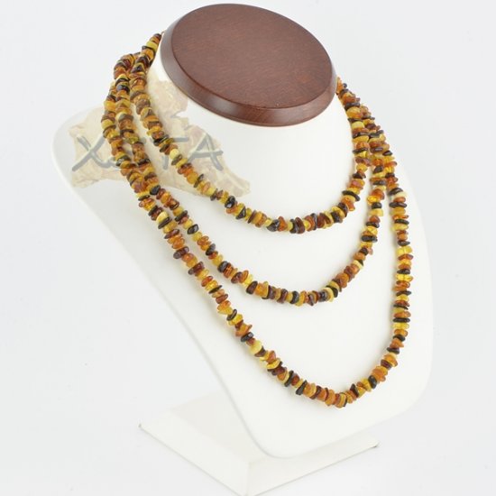 Chips Amber necklaces 130 multicolour polished